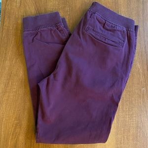 Mens Burgundy Hollister Cargo Joggers Small